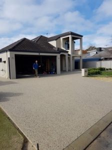 Exposed aggregate Concrete Driveway Gidgegannup